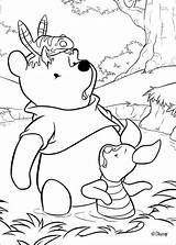 Winnie Piglet Coloring Pooh Pages Color Print Hellokids Winne Disney sketch template