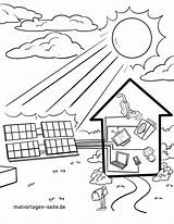 Solaranlage Sonnenenergie Malvorlage Energie Umweltschutz Ausmalbild Ausmalen Solarenergie Erklären Sonne Nachhaltigkeit Kostenlose sketch template