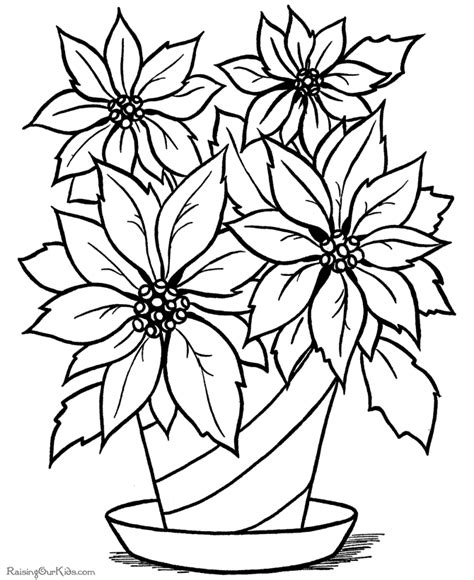 printable flower coloring pages coloring home