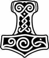 Mjolnir Runes Norse Thor Thors sketch template