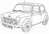 Mini Cooper Classic Drawing Para Colorear Coloring Pages Line Vw Cars Drawings Dessin Old Car Austin Dibujos Anne Wallbank Coches sketch template