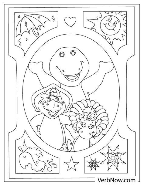barney coloring pages printable home design ideas