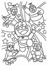 Coloring Pages Doraemon Kids Cartoon Printable Print 4kids Characters Friends Sheets sketch template
