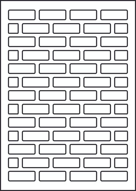 brick template printable