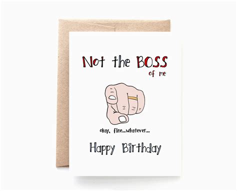 boss birthday card printable printable word searches