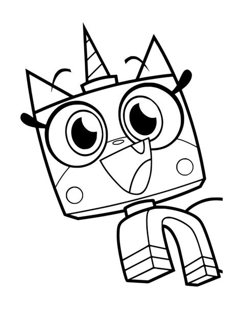 happy unikitty lego coloring page  printable coloring pages