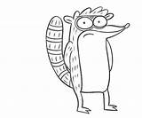 Rigby Character Coloring Pages sketch template