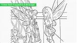 Coloring Tinkerbell Neverbeast sketch template