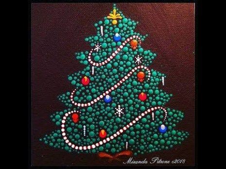 successfuly organized    christmas dot painting