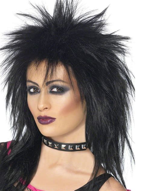 rock diva wig 80s mullet punk ladies fancy dress costume accessory ebay