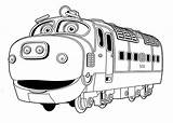 Coloring Pages Train Chuggington Printable Brewster Fe Santa Kids Template sketch template