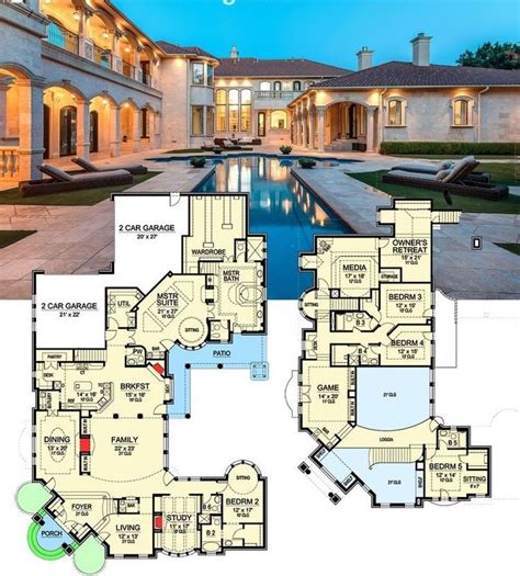 pin  lucy archie    home mansion floor plan house blueprints luxury house plans
