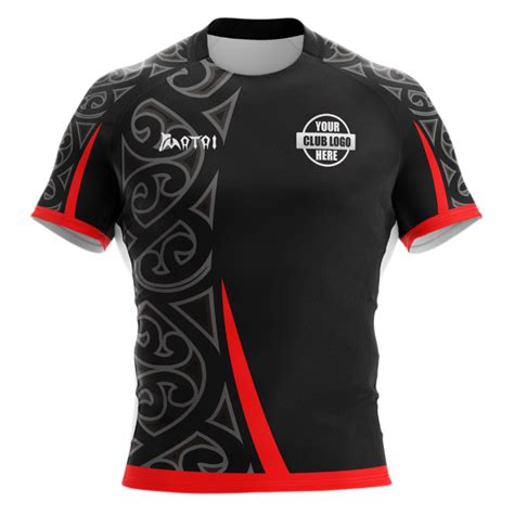 custom maori sublimated rugby jersey regular fit  neck