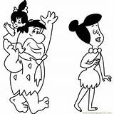 Flintstone Fred Coloring Pages His Family sketch template