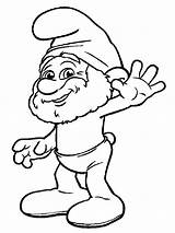 Papa Smurf Coloring Pages Drawing Color Recommended Paintingvalley sketch template
