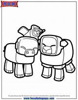 Minecraft Animals Coloring Pages Gif sketch template