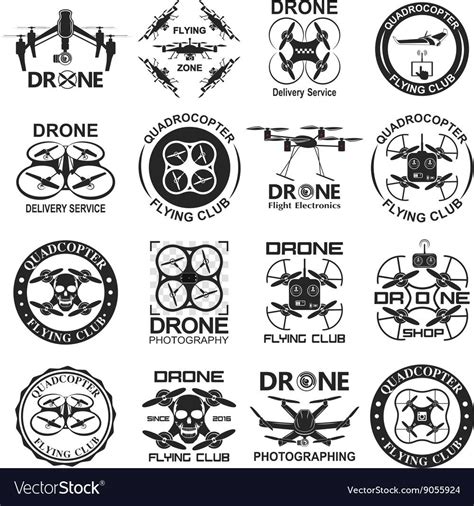 drone footage emblems royalty  vector image drone drone logo vector images