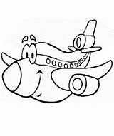 Pages Airplane Coloring Cartoon Getcolorings sketch template