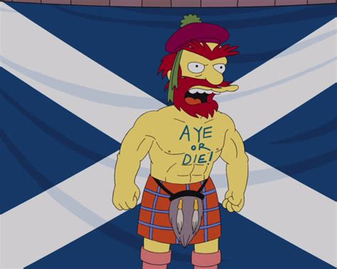 the simpsons character groundskeeper willie releases video supporting scottish independence in