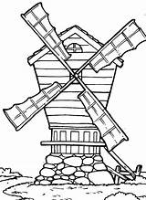 Windmill Coloring Pages Country Farm Cross Drawing Dutch Windmills Getdrawings Getcolorings Batch sketch template