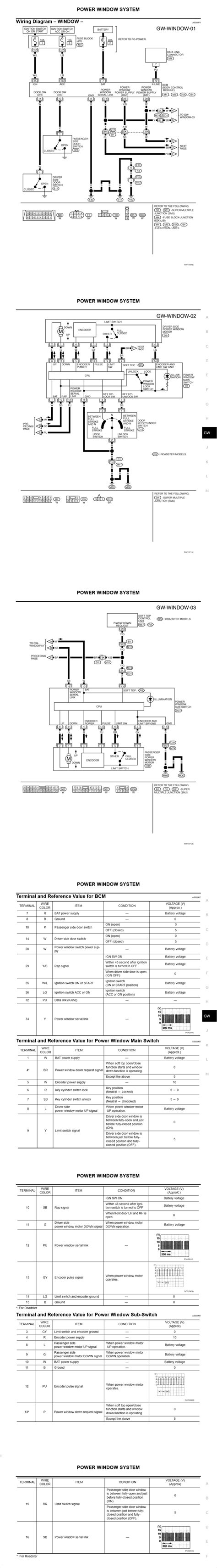 wiring diagram   power window switch  wires      plug