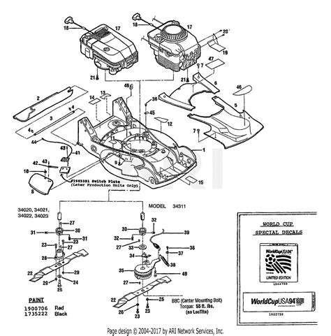 troy bilt  hp  push sn   parts diagram  engine mower