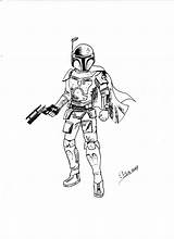Fett Boba Coloring Wars Star Pages Comments sketch template