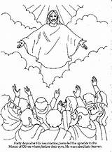 Coloring Pages Jesus Sunday Heaven Kids Printable Bible Colouring Crafts School Raised Printablecolouringpages Sheets Clipart sketch template