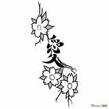 Tattoo Sakura Flowers Draw Webmaster Drawdoo обновлено автором July sketch template