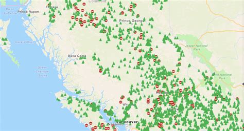 bc camping reservations  map lets   cheap spots squamish chief
