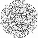 Mandala Nicole sketch template