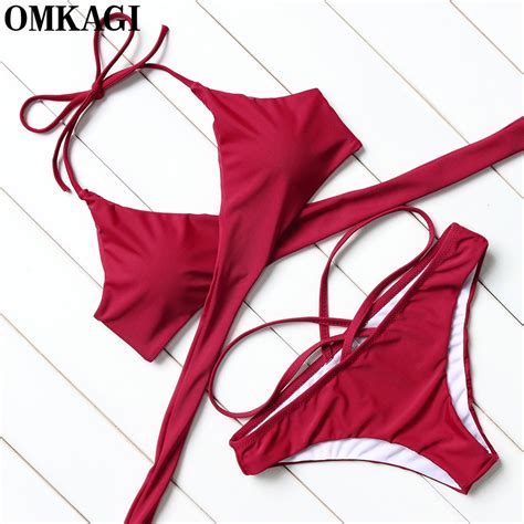 buy omkagi brazilian bikini 2018 swimwear women
