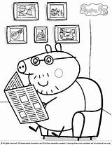 Coloring Pages Pig Peppa Related sketch template