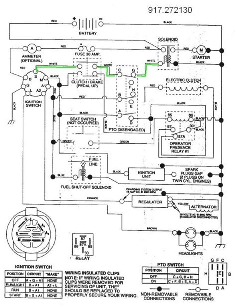 schematic craftsman lawn tractor wiring diagram