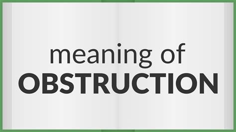 obstruction meaning  obstruction youtube