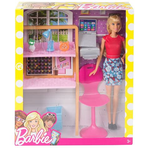 Barbie Doll And Office Furniture Playset Dvx52 Barbie Barbie