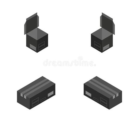 black box icon illustrated  vector  white background stock illustration illustration