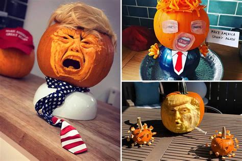 donald trump pumpkin carvings are the halloween craze for 2020 as