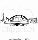 Bridge Sydney Harbour Clipart Australia Illustration Arched Drawing Coloring Harbor Clip Holmes Dennis Designs Line Opera House Clipartof Clipground Australian sketch template