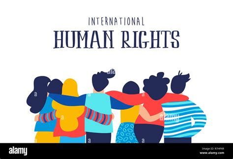 Ilustración Mes Internacional De Los Derechos Humanos Para La Igualdad