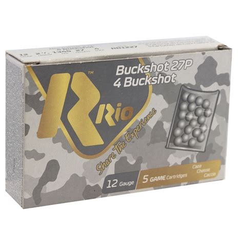 Rio 12 Gauge Royal Ammo 2 3 4 27 Pellets 4 Buckshot 250 Round Case