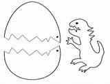Coloring Egg Pages Eggs Broken Cracked Dinosaurus Template Chick Dinosaur Tocolor Color Place Crafts Templates Dinosaurier Kids Preschool sketch template