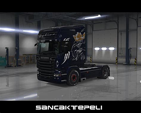 ets2 scania rjl rs metallic griffin skin 1 36 x euro truck