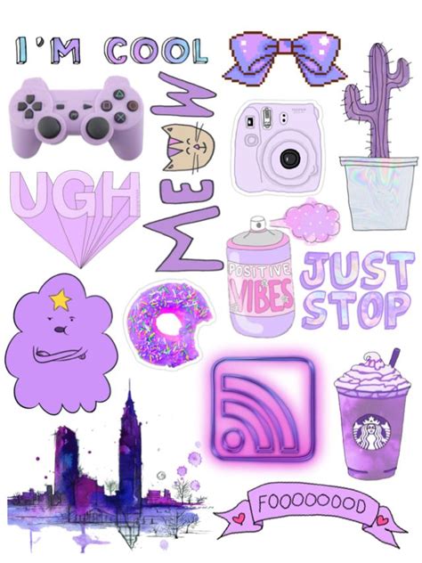 purple tumblr collage  iphone stickers iphone case