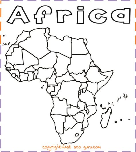 printable africa map coloring page