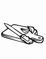 Knife Coloring Cutting Pages Board Drawing Colouring Boards Getdrawings Popular sketch template