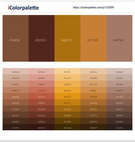 latest color schemes   copper  copper color tone combinations  icolorpalette