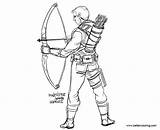 Hawkeye Coloring Pages Linear Printable Kids Adults sketch template