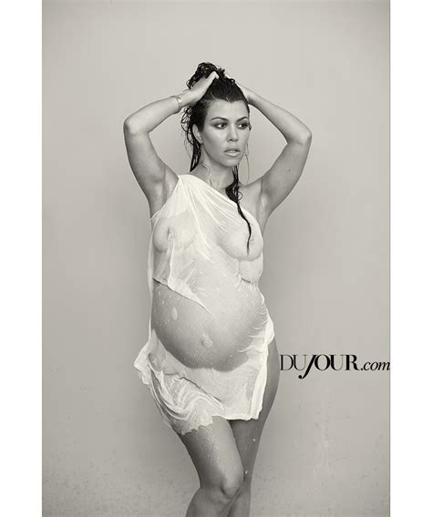 pregnant kourtney kardashian naked sexy leaked for dujour magazine
