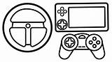 Playstation Game Consoles sketch template